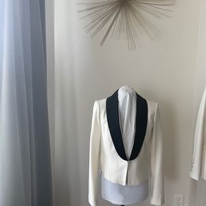 White and Black Blazer